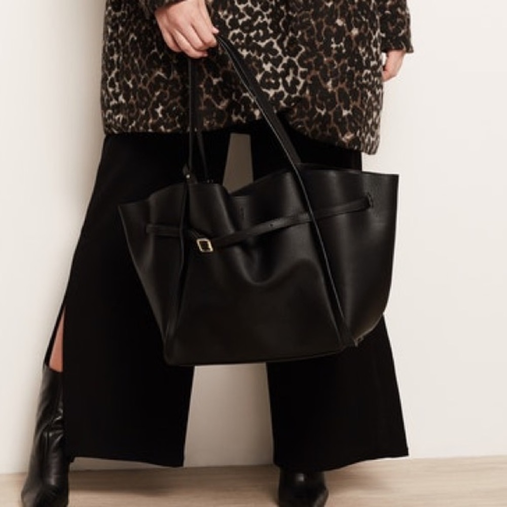 Brand new with tags Mango Belted Tote Bag BLACK